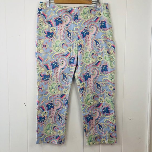 Lauren Ralph Lauren Pants - Lauren Ralph Lauren Paisley Cotton Cropped Pants